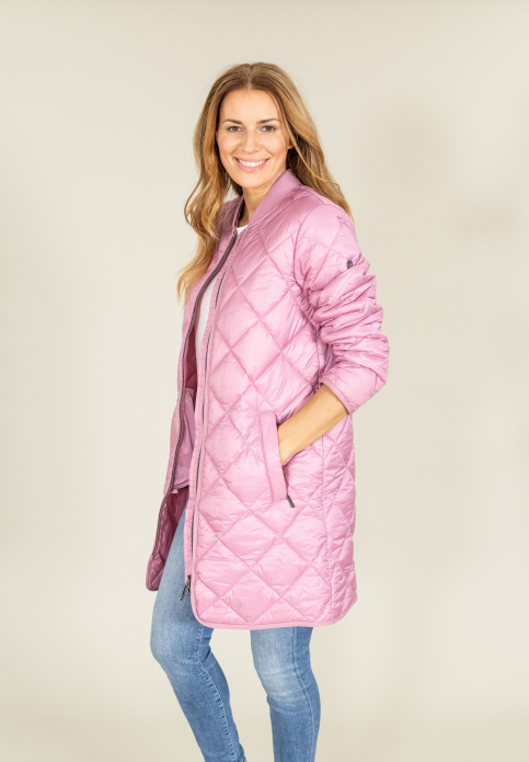 Longbomber mit Strickkragen Easy Soft Recycled